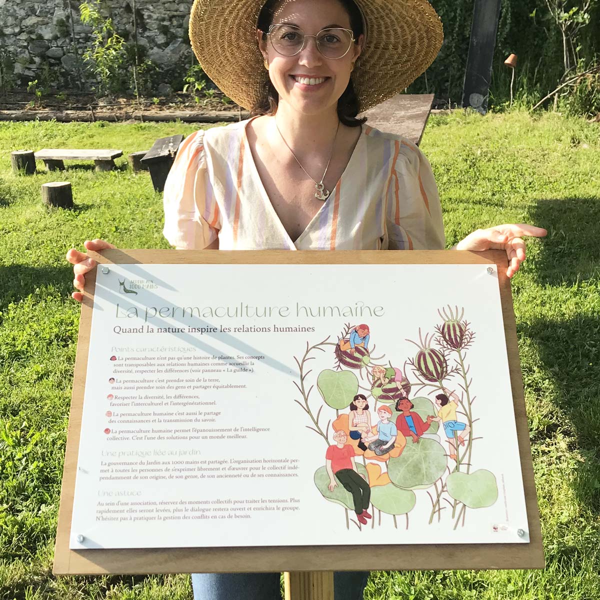 Signalétique – Jardin aux 1’000 mains 