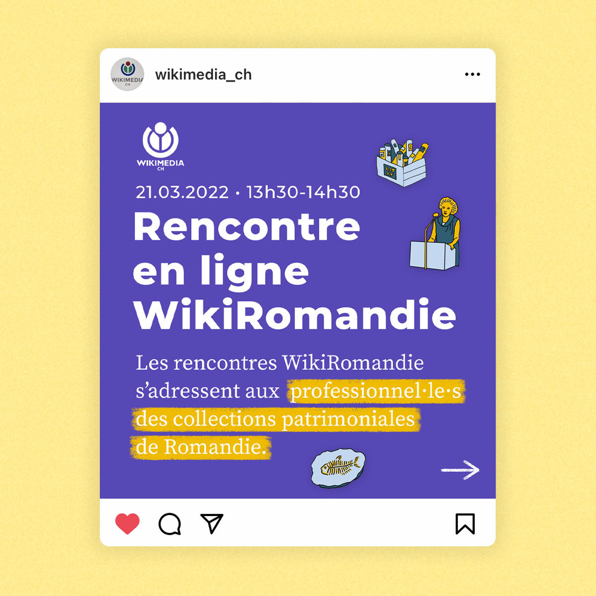 Illustrations et visuels réseaux sociaux – Wikimédia Romand